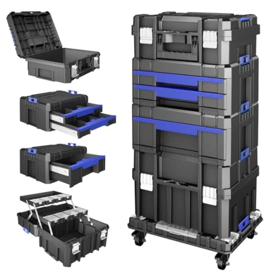 Workshop Tools Uses - 5 Tier Stackable Tool Box with