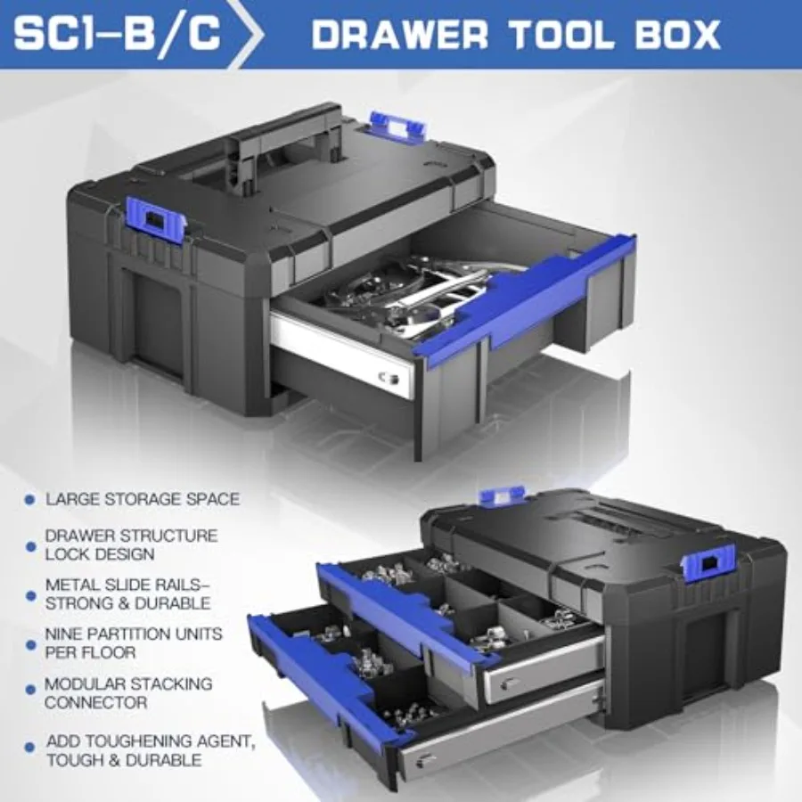 5 Tier Stackable Tool Box with - đánh giá và giá Workshop Tools Uses