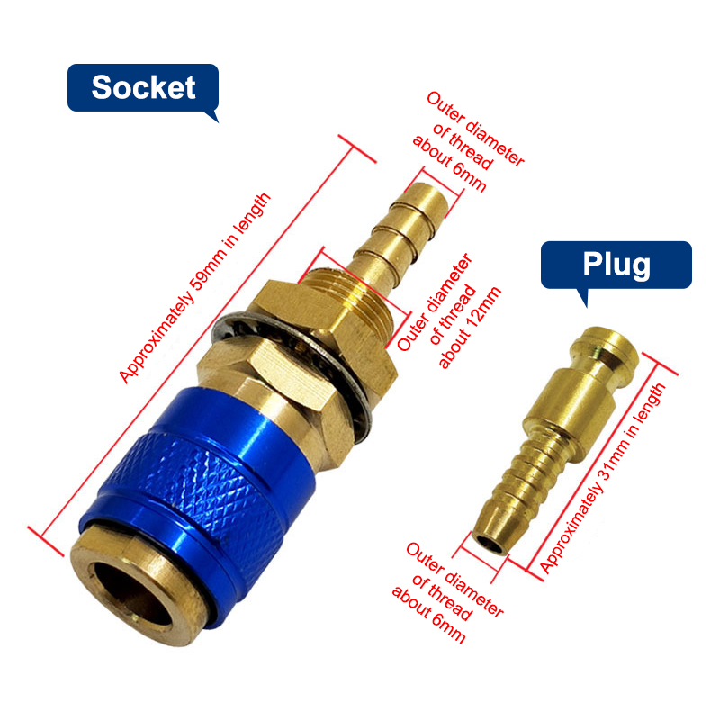 Cooled Gas Adapter Connector C - đánh giá và giá Tools For Welding Workshop